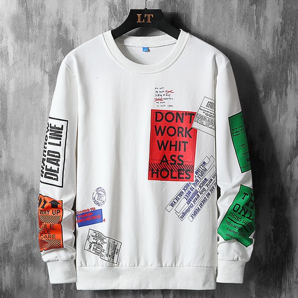 2021 new men's t-shirt, long sleeve, autumn, spring, large size, casual, turtleneck, male 6xl 7xl 8xl 4b26, White;black